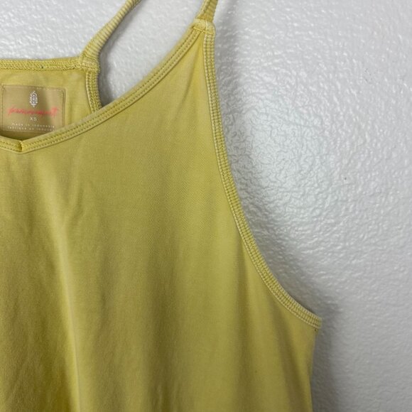 Free People Hot Shot Onesie Jumpsuit XS Yellow Boho Loungewear Soft Stretch - Picture 6 of 11